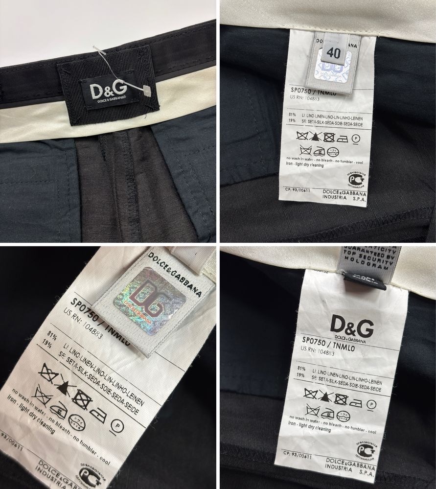 Штаны брюки Dolce & Gabbana Linen Silk Pants оригинал size 40, S