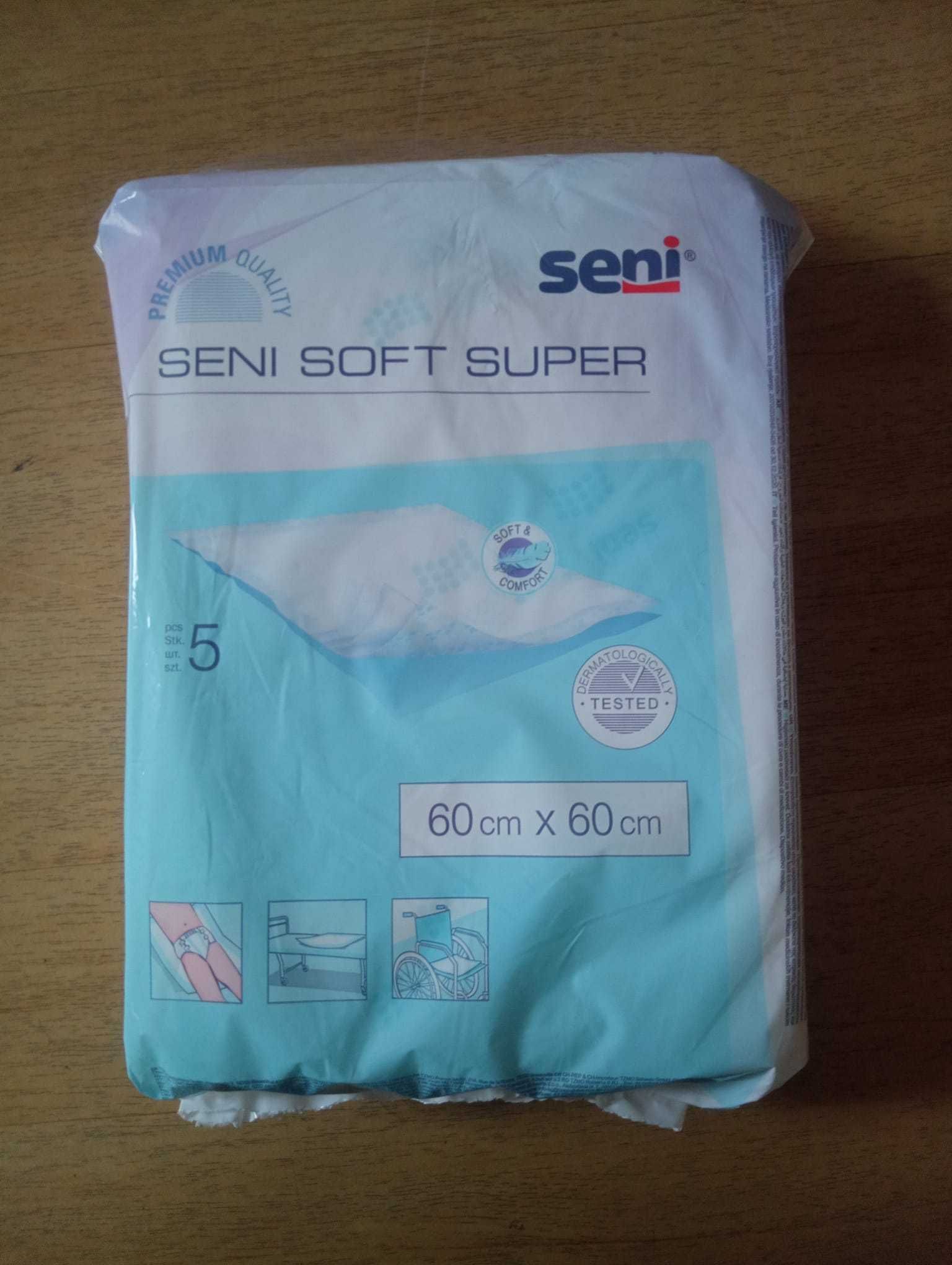 Seni Soft Super. 60x60 cm, podkłady higieniczne 30 sztuk