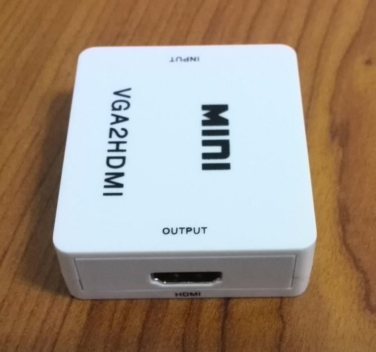 Conversor VGA para HDMI com audio novo selado portes grátis