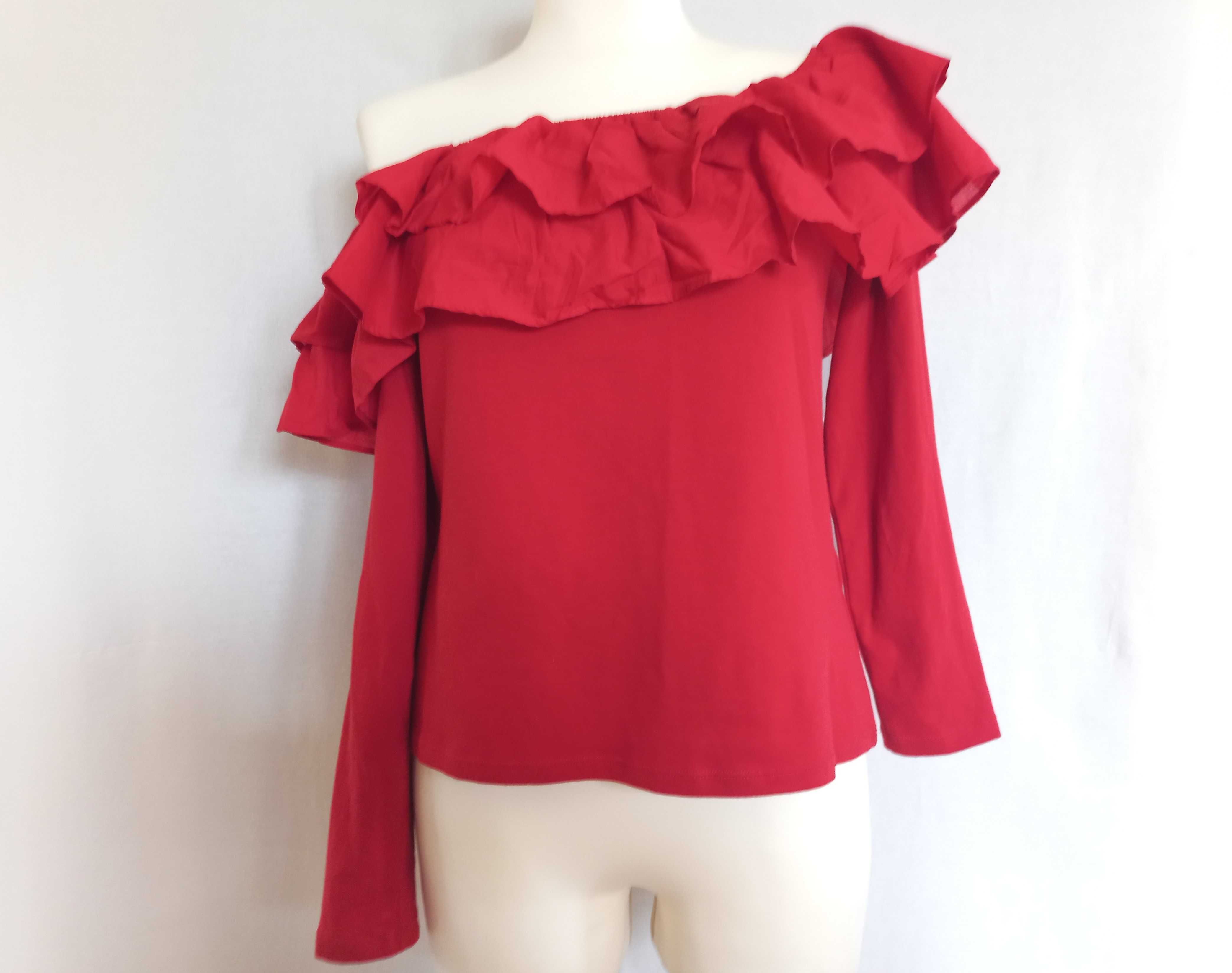 Bluzka czerwona Hiszpanka r. 40 H&M NOWA