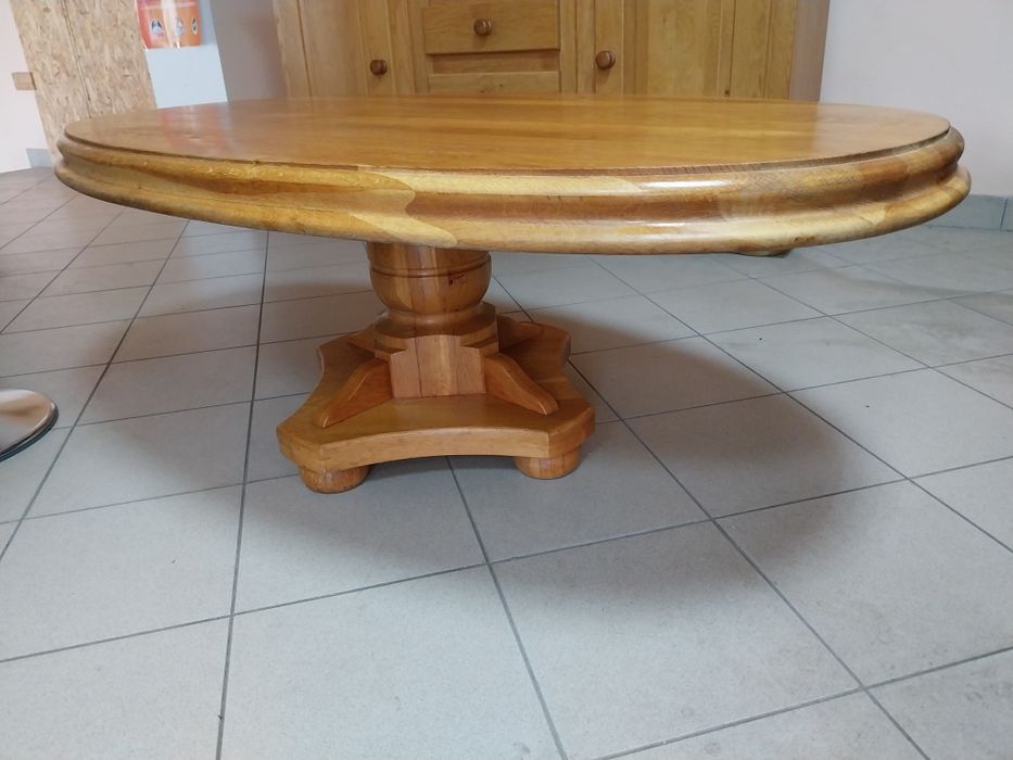 Журнальний столик овальний дуб