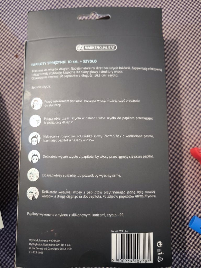 Papiloty sprężynki +aktywator skrętu +żel do włosów