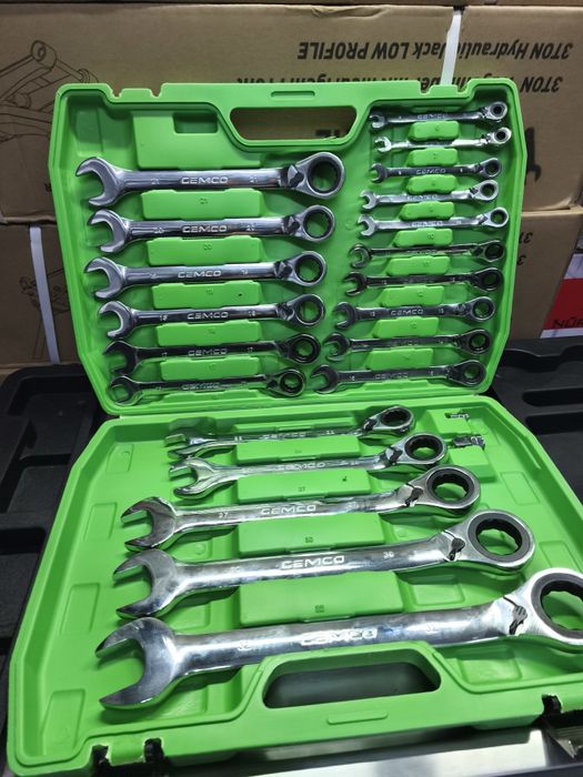 Conjunto 23pcs  de chaves de Roquete reversível dos 6mm aos 32mm