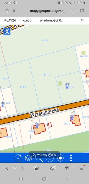 Sprzedam działkę łódź ul.wrzecionowa 10 2619 m2 obok ul.kolumny