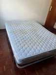 Cama de casa de ferro + colchão