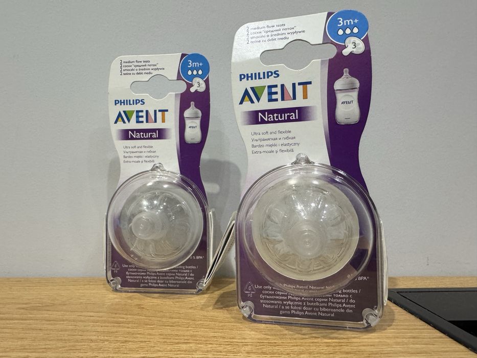 Соски для пляшечки philips avent natural 3+ місяців