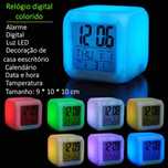 Relógio alarme digital ∎ LED ∎ Com 7 cores diferentes