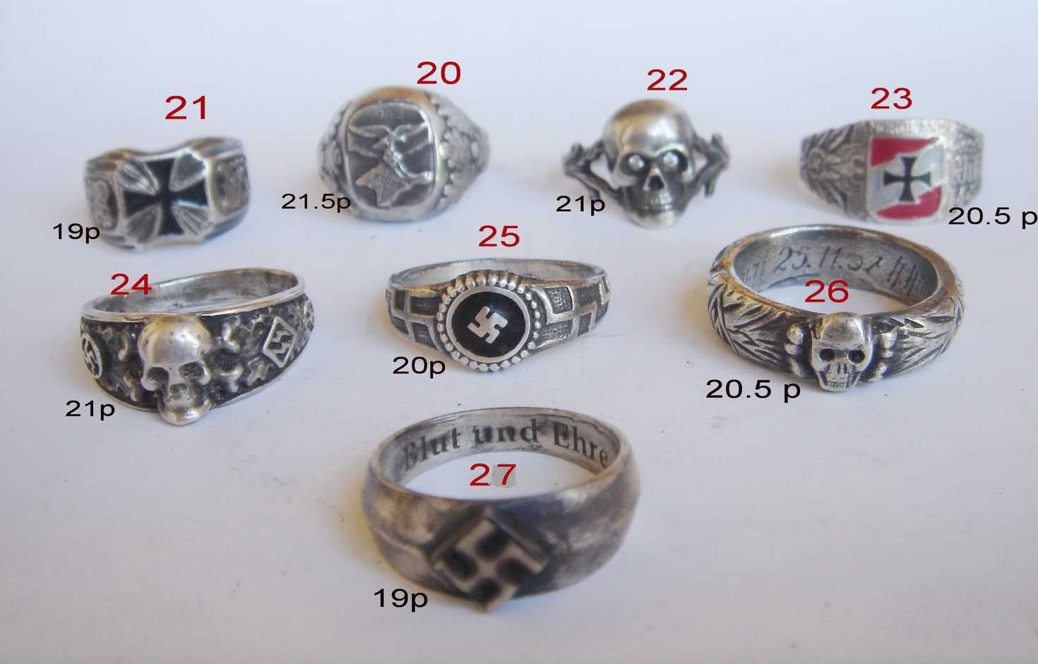 Серебряное кольцо партийное WW II