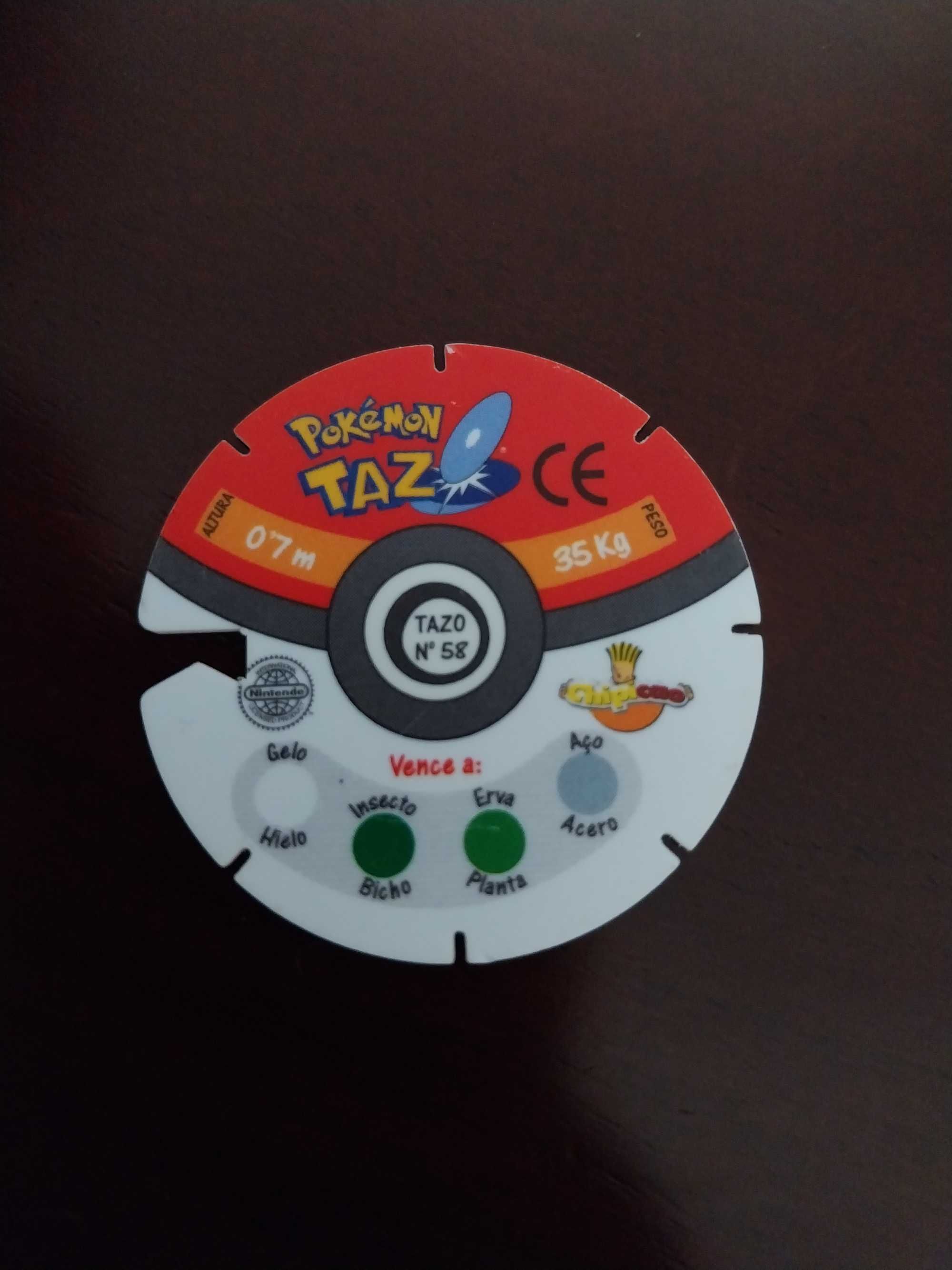 Pokémon Voa Tazo   Nº58    #218 Slugma, de edição limitada