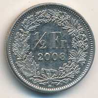 Швейцария - 1/2 франка (2008 г.)