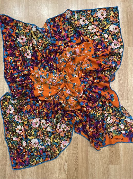 KENZO Шарф палантин плоток кашемир