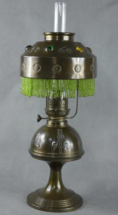 Lampa naftowa PARYŻANKA brenner HS kominek kryształki
