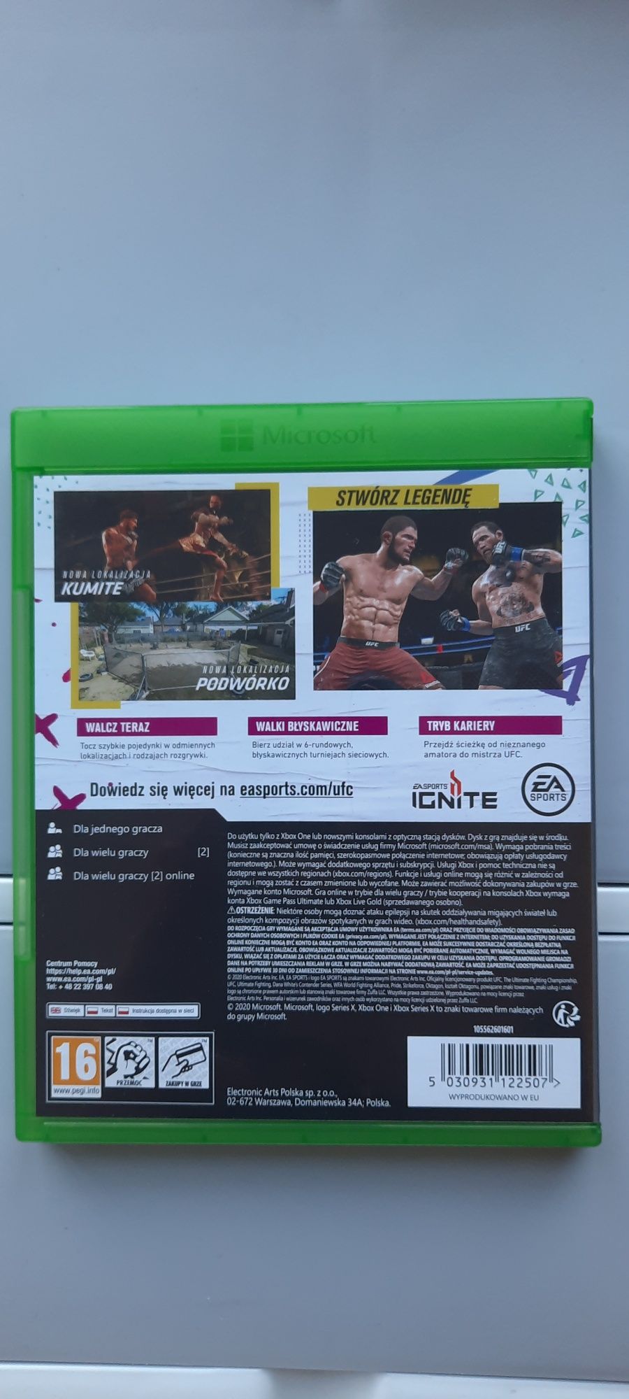 UFC 4 xbox one wersja PL