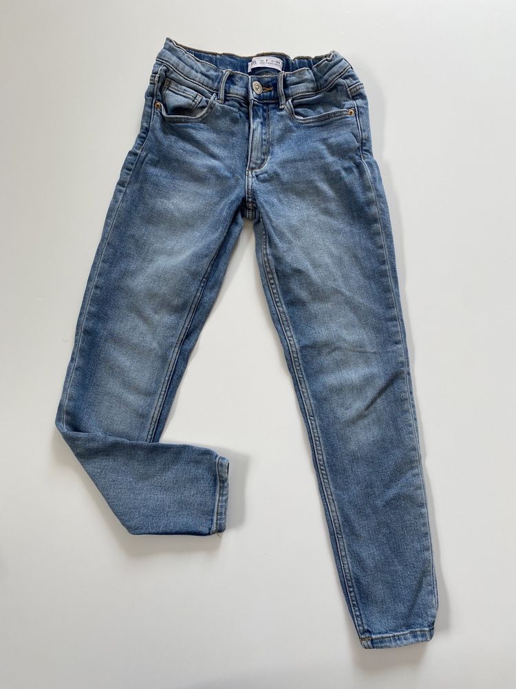 Spodnie dżinsowe dla dziewczynki Zara niebieskie jeansy