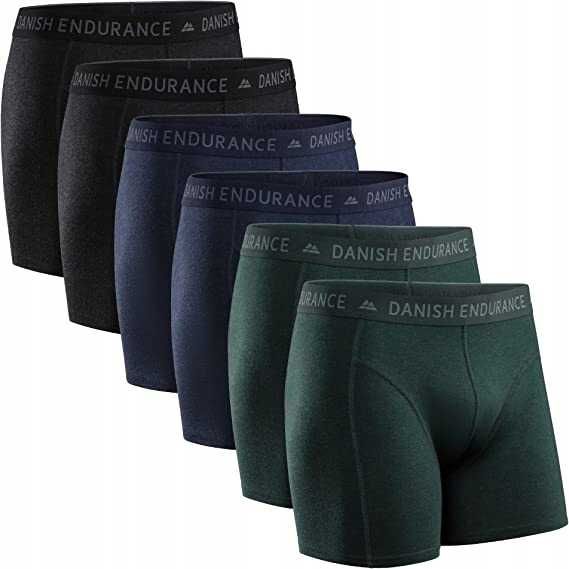 DANISH ENDURANCE Męskie Bokserki Premium 6-pak Rozm. L