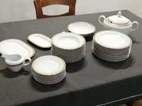 Zastawa stołowa na 12 osób, serwis obiadowy Martglass, porcelana
