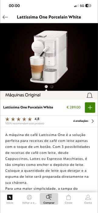 Maquina de cafe nespresso