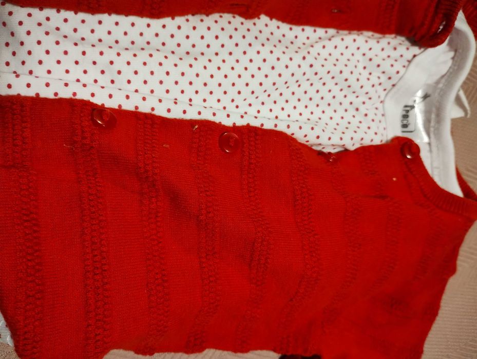 Conjunto body e casaco algodão 6meses
