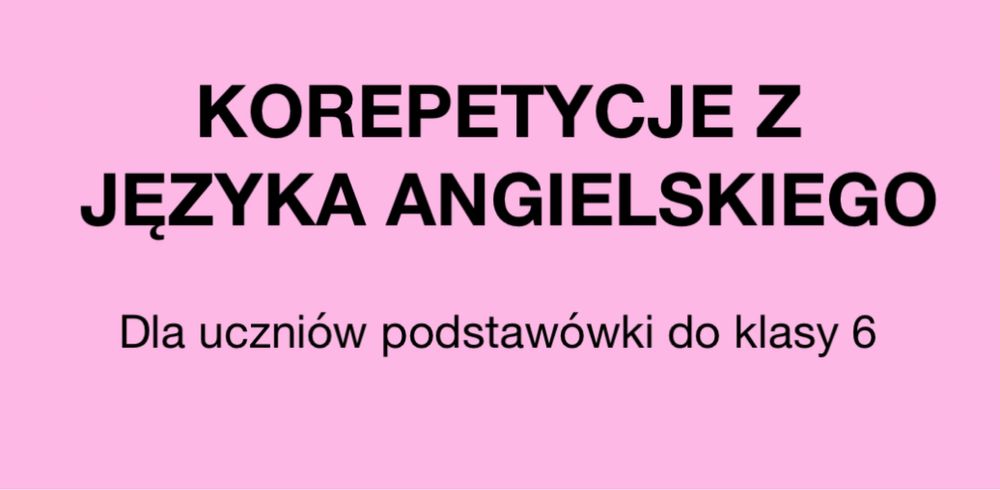 Korepetycje z jezyka angielskiego