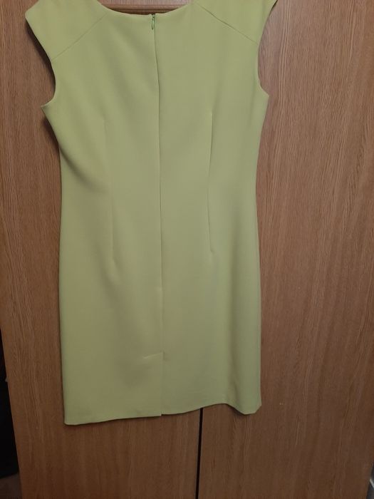 Żółto seledynowa sukienka