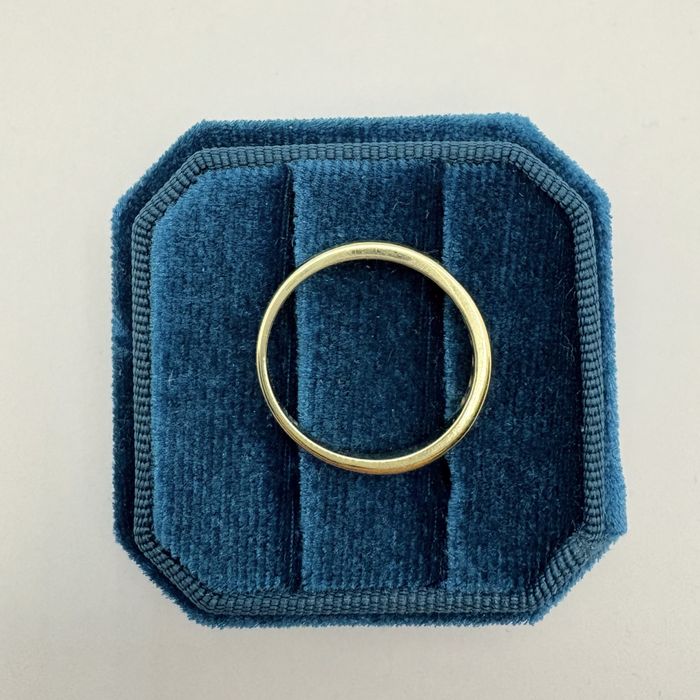 Retro pierścionek obrączka zloto 14 k brylanty 0,25 ct R15 wycena