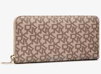 Dkny Duży Portfel Damski Bryant-New Zip Arou R831J658 Beżowy