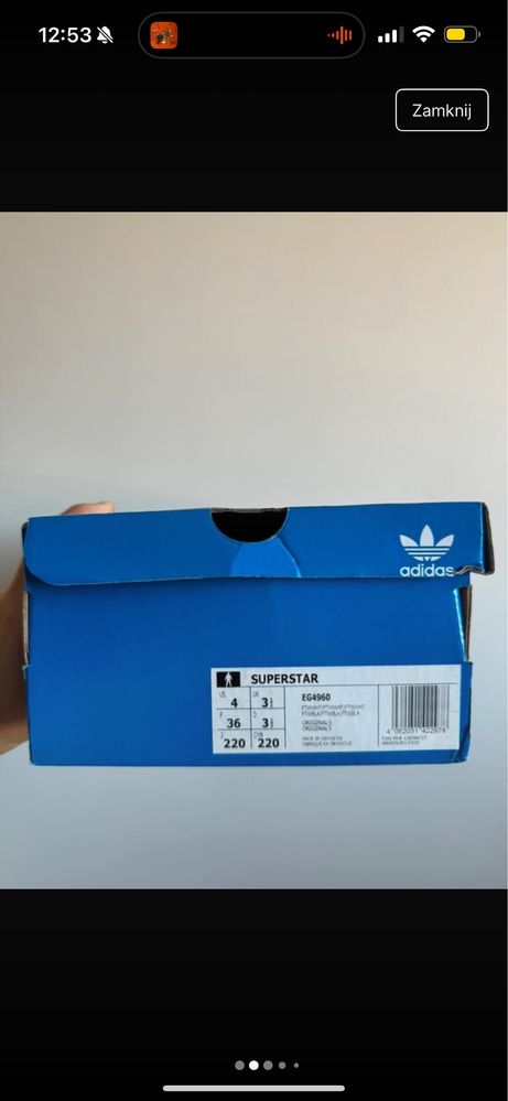 Buty Adidas superstary nowe, pudelko dodatkwoo