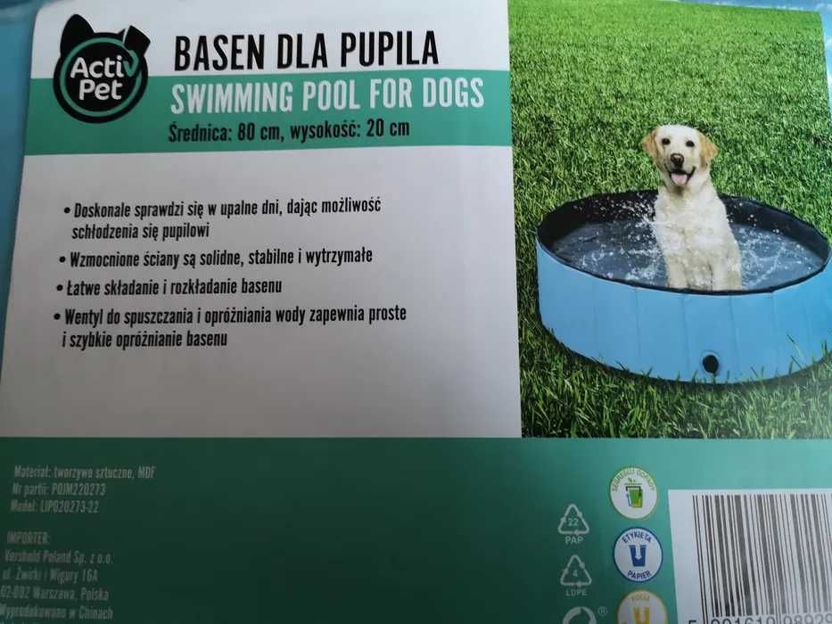 Basen dla psa MDF 80x20 cm * doskonały w upalne dni