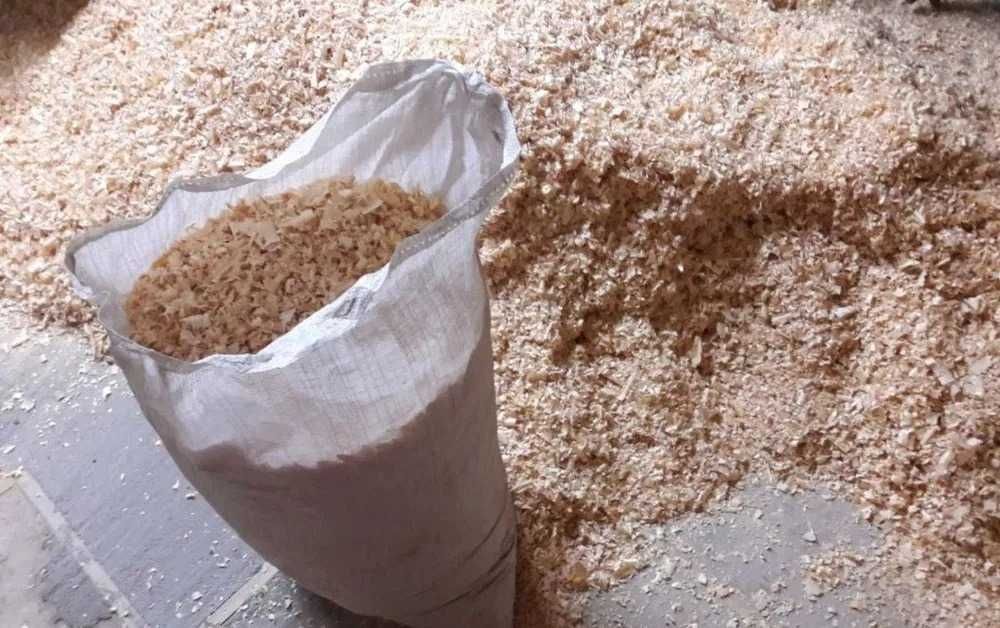 Trociny wiórowe worek 120l - świeże!