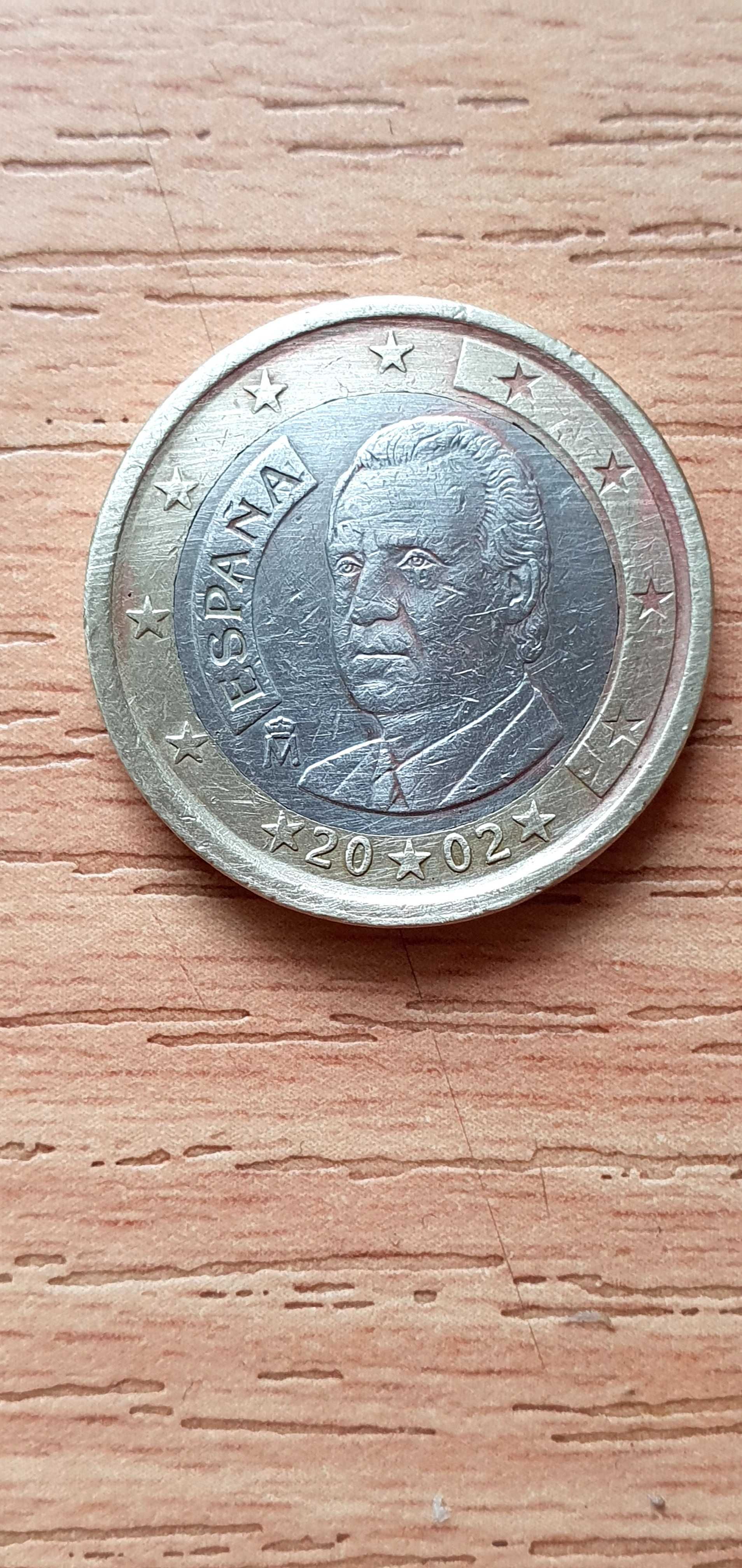 Monety kolekcjonerskie 1 i 2 euro Hiszpania 1999r i 2002r.