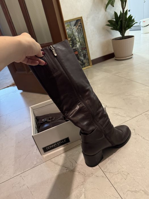 Жіночі зимові сапоги, чоботи, коричневі, розмір 38