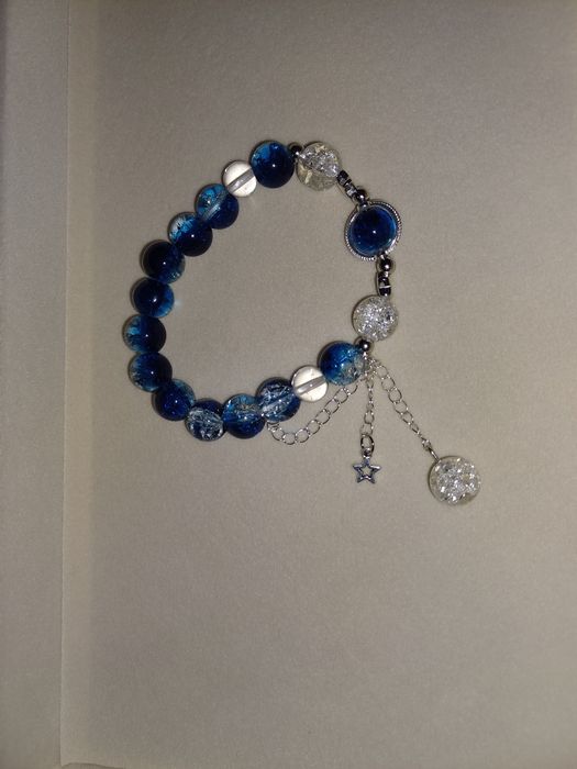 Pulseira de pedras frias azul Nova.