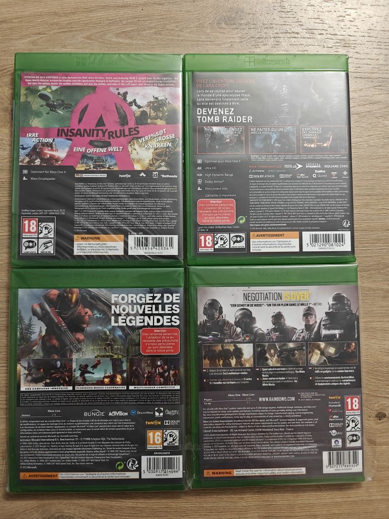 Rage 2 NOWA Tomb Raider  R6 Destiny 2 Xbox one/ series x