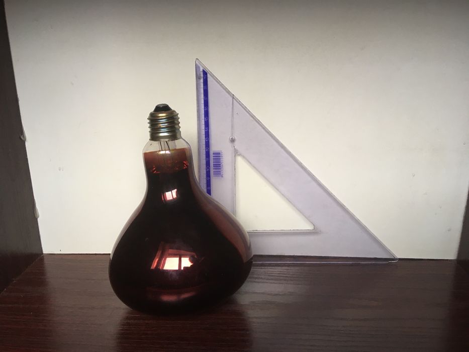 Żarówka czerwona 250W E27 PAR38