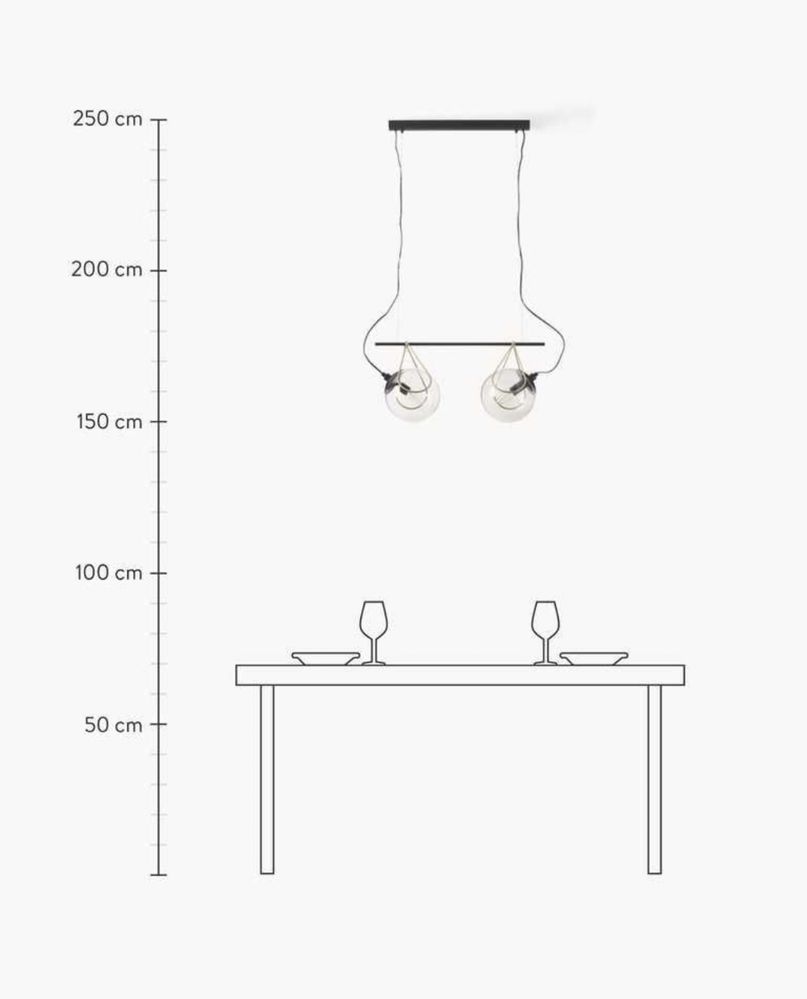 Lampa wisząca ze szklanymi kulami WESTWING