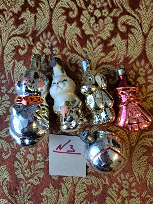 Игрушки елочные из  бывшей страны СССР, конец 50 - начало 60 г