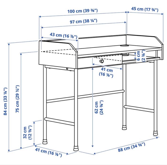 Biurko w  bardzo dobrym stanie