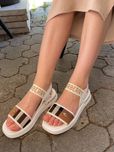 р36-41 Сандалі Burberry sandals White/ Brown