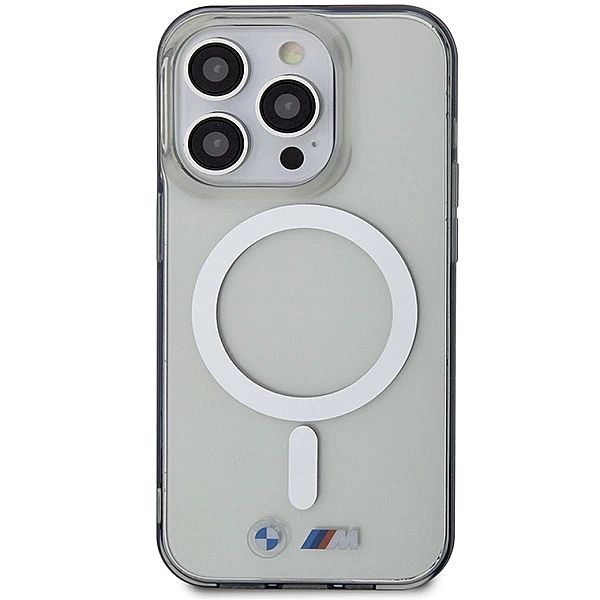 Etui BMW Silver Ring MagSafe na iPhone 15 Pro Max - przezroczyste