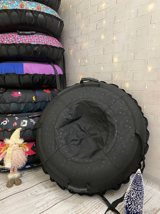 Тюбинг Чорний Тон для снега и воды 2 в 1 надувные санки плюшка бублик