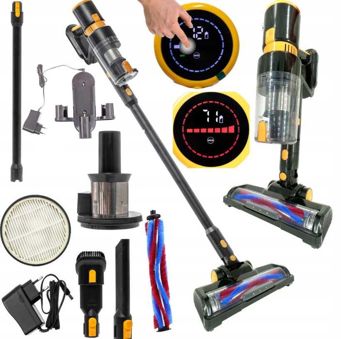 WYPRZEDAŻ ODKURZACZ PIONOWY Bezprzewodowy 2w1 Cyklonowy Akumulatorowy