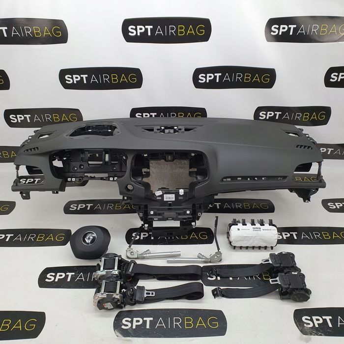 RENAULT MEGANE IV 4 DESKA ROZDZIELCZA KONSOLA KOKPIT PULPIT PODUSZKI AIRBAG AIR BAG PASY KIT SET