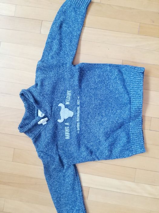 Sweterek sweter Zara melanż 98 104 zimowy