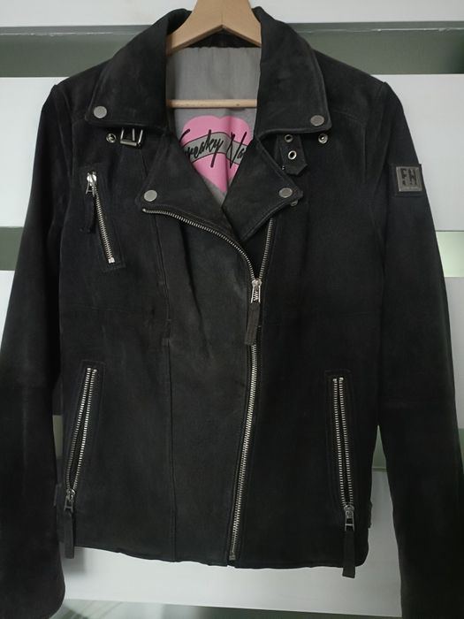 Zamszowa ramoneska kurtka skóra naturalna Freaky Nation Biker Princess