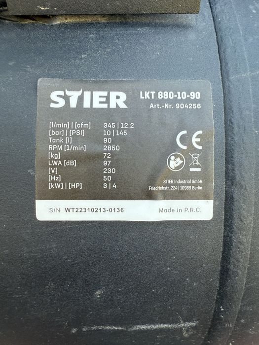 Масляний компресор Stier LKT 880-10-90