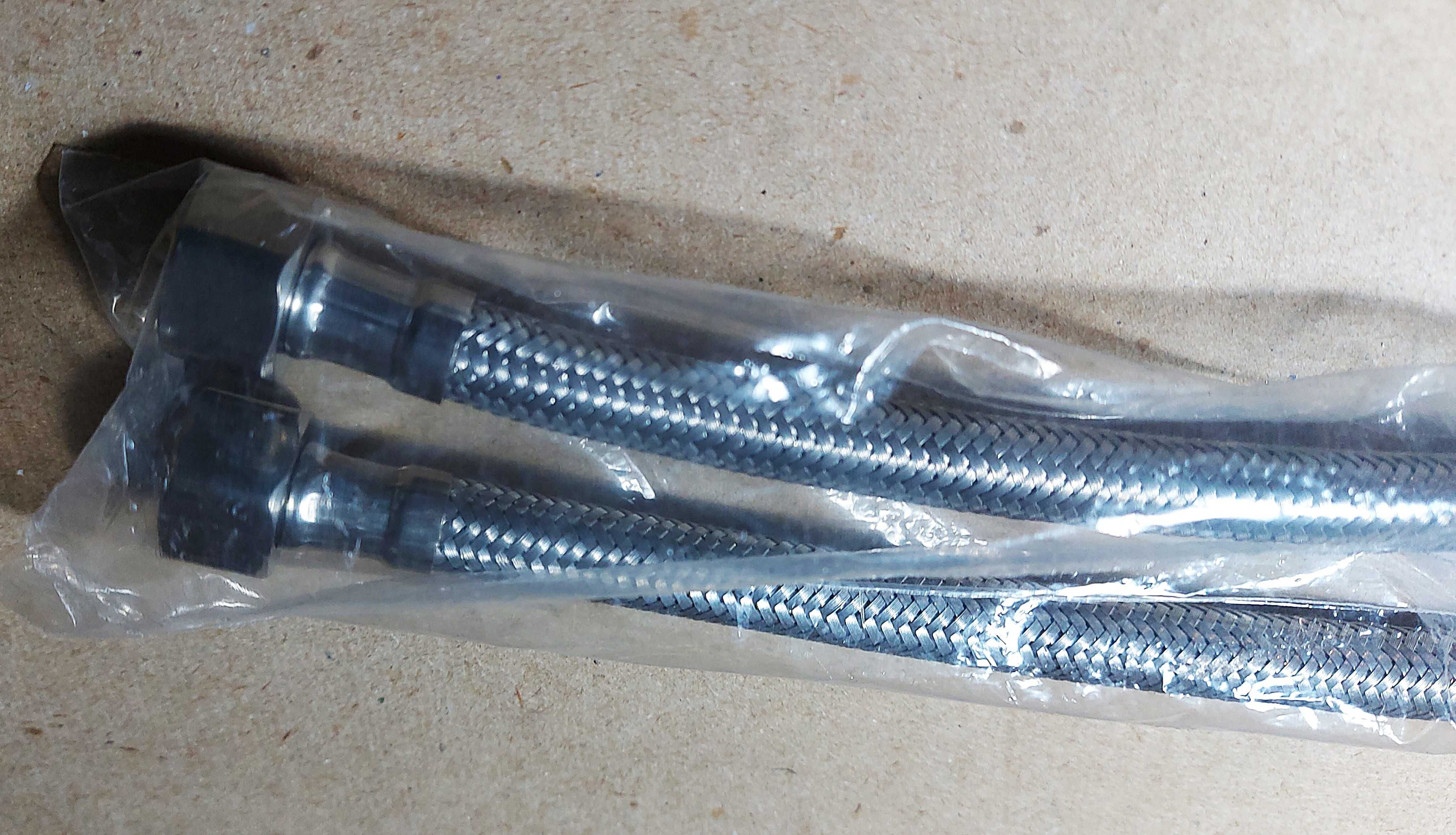 wężyk przyłączeniowy stalowy w oplocie do baterii 40 cm GW1/2"x1/2"GW