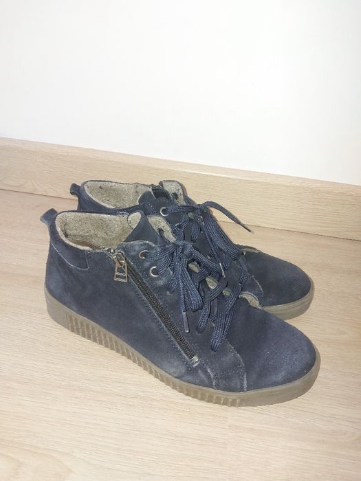 Botins Casuais de Inverno USADOS - Camurça, Fecho Lateral (Tam. 39)