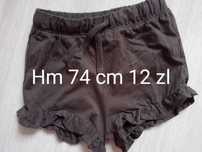 Szare spodenki hm 74 cm