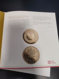 Folder do monety 1 złoty 2018 sto lat niepodległości