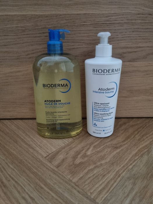 Bioderma atoderm zestaw olejek intensive baume